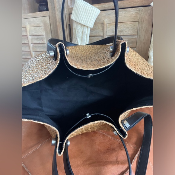 All saints Allington straw tote bag - Picture 2 of 4